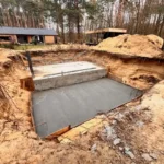 prace z fundamentem na basen